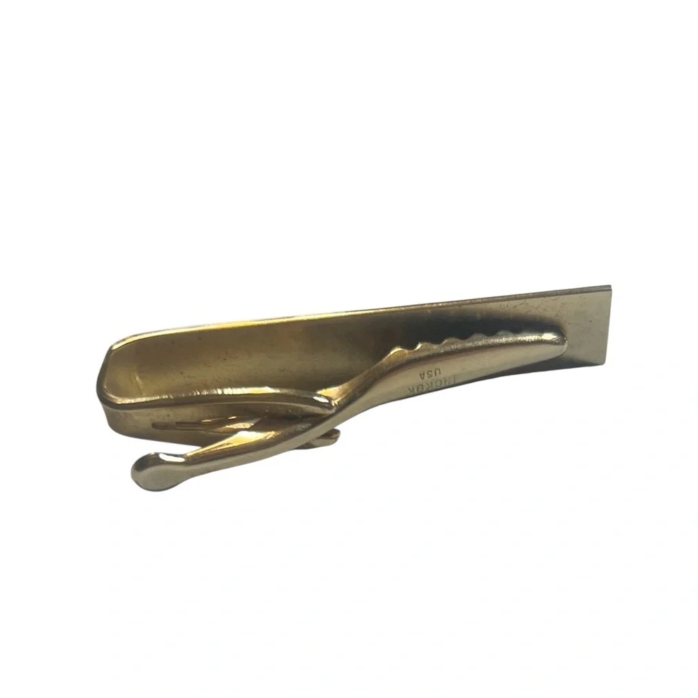 Hickock USA Vintage Gold-Tone Men’s Textured Brick Checkerboard Tie Clip‎